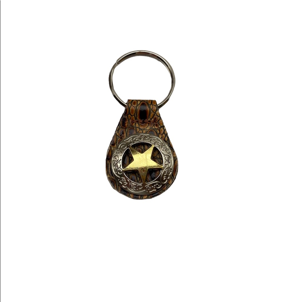 Raviani NWT Western Star Leather Keychain